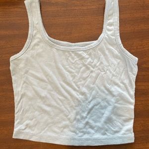 Shein light blue cropped tank top